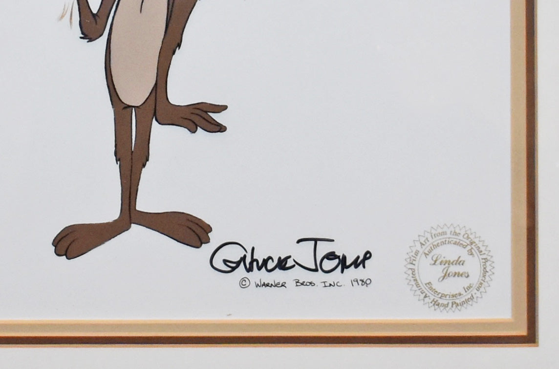 Original Warner Brothers Production Cel Featuring Wile E. Coyote