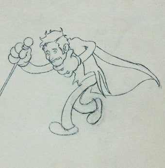 Original Walt Disney Production Drawing from Parade of the Award Nominees featuring Dr. Jeckyll
