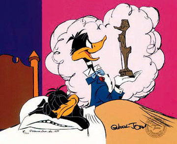 Original Warner Brothers Limited Edition Cel Featuring Daffy Duck, Daffy Dreams