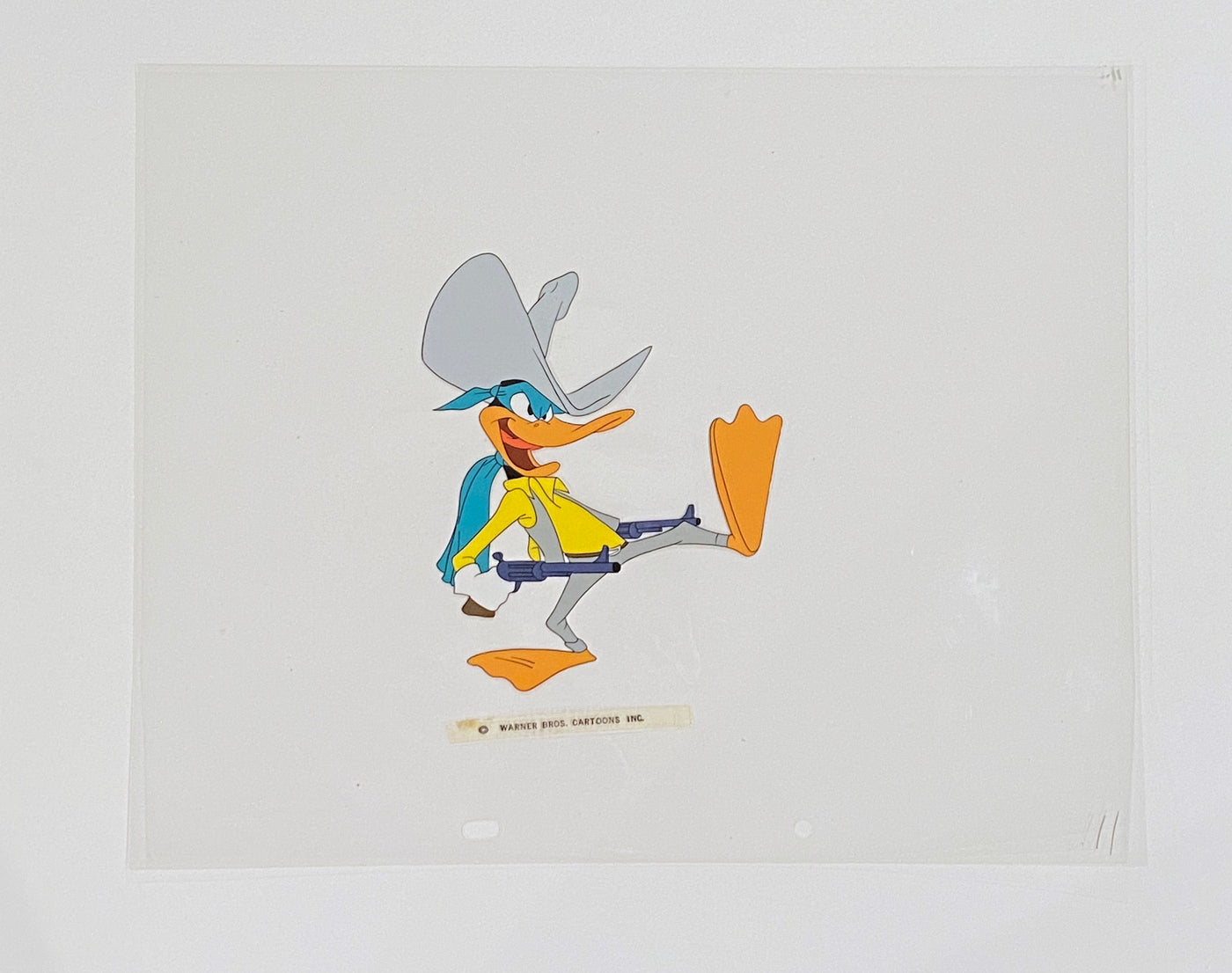 Original Warner Brothers Production Cel of Daffy Duck from My Little Duckaroo (1954)