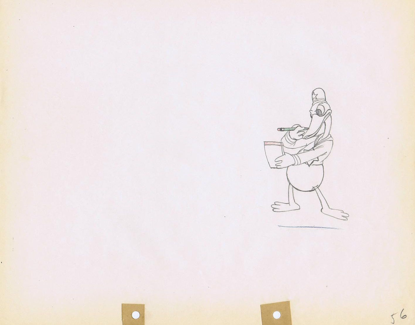 Original Production Drawing from The Dognapper (1934) featuring Donald Duck