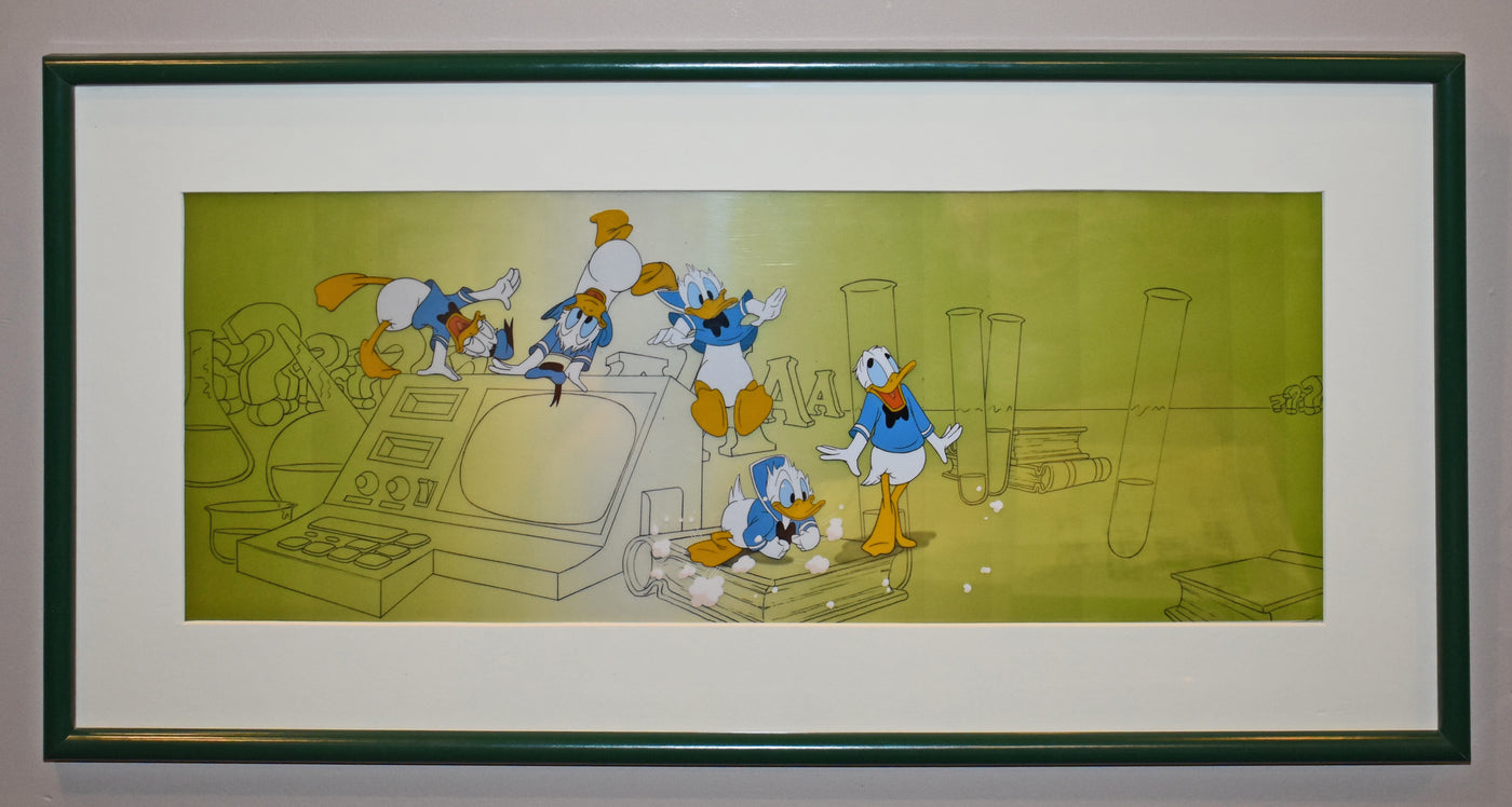 Original Walt Disney 5 Production Cels featuring Donald Duck