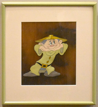 Walt Disney Production Cel on Courvoisier Background featuring Dopey