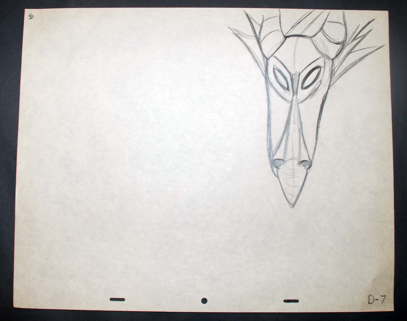 Original Walt Disney Production Drawing from Sleeping Beauty featuring Dragon Maleficent