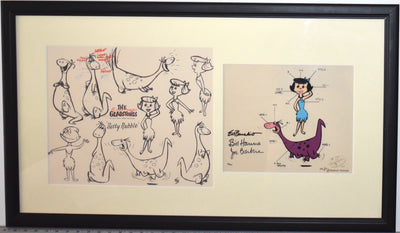 Set of 4 Original Hanna Barbera Limited Edition Cels, Ed's Model Sheet