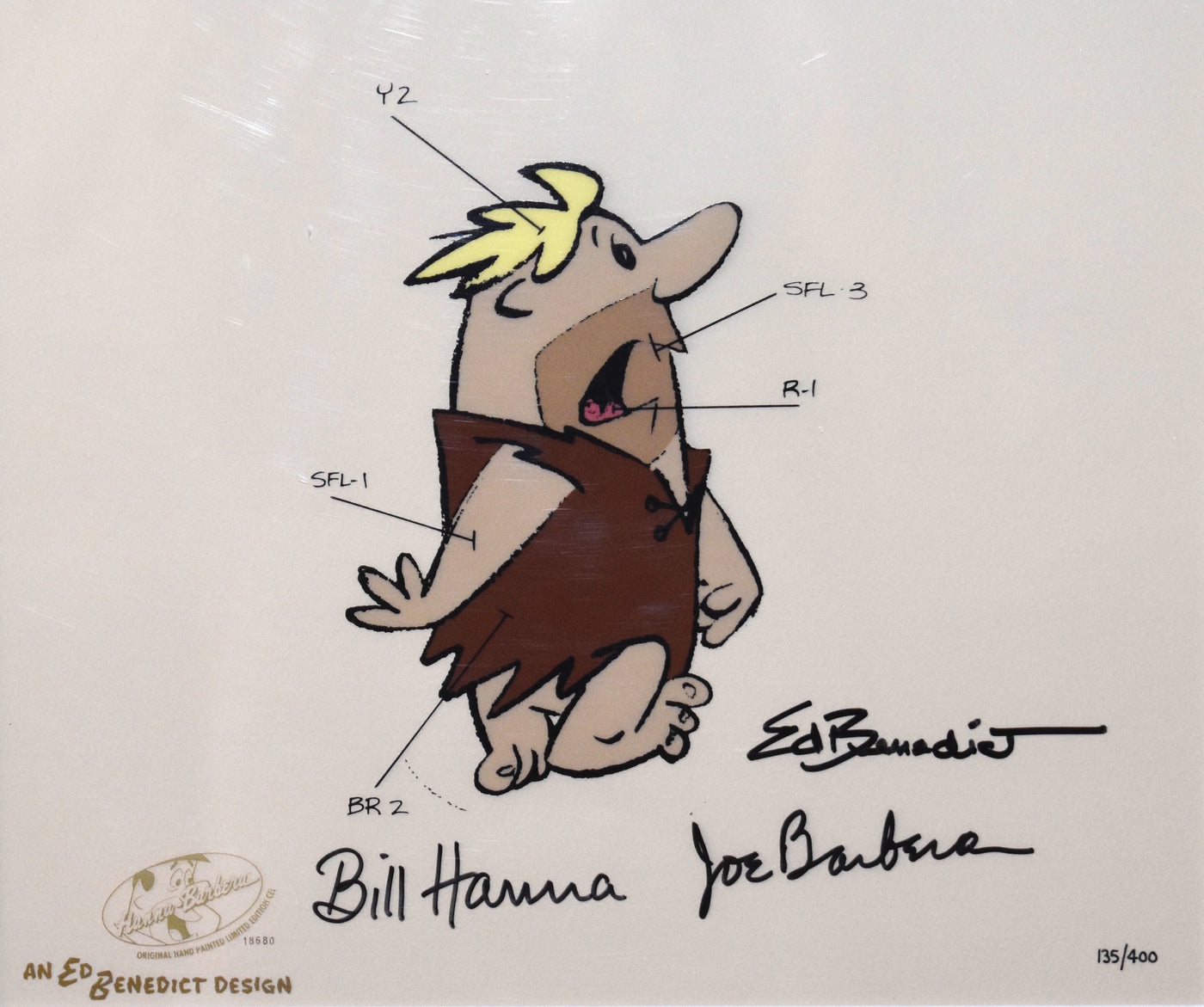 Set of 4 Original Hanna Barbera Limited Edition Cels, Ed's Model Sheet