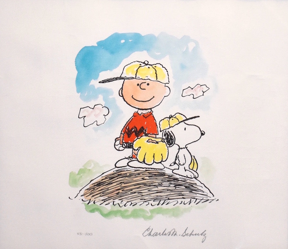 Peanuts Animation Art Limited Edition Lithograph Play Ball