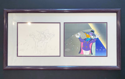 Original Walt Disney Production Cel and Production Drawing from Darkwing Duck