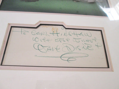 Original Walt Disney Production Cel from Dumbo with Secretarial Walt Disney Signature