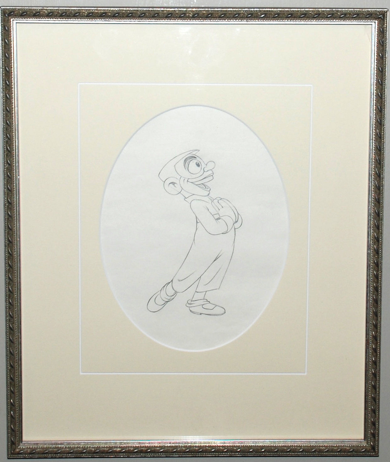 Original Walt Disney Production Drawing from Mother Goose Goes Hollywood featuring Eddie Cantor as Little Jack Horner