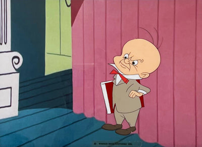 Original Warner Brothers Production Cel from This is a Life? featuring Elmer Fudd