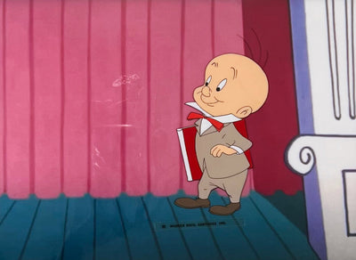 Original Warner Brothers Production Cel from This is a Life? featuring Elmer Fudd