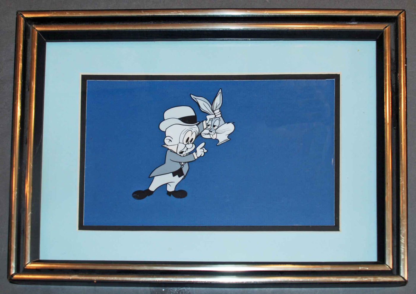Original Warner Brothers Production Cel Featuring Bugs Bunny and Elmer Fudd