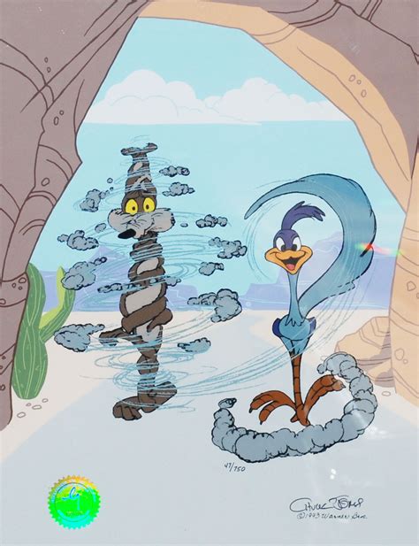 Original Warner brothers Limited Edition Cel, "Turn About Is Fair Play" featuring Wile E. Coyote & Roadrunner
