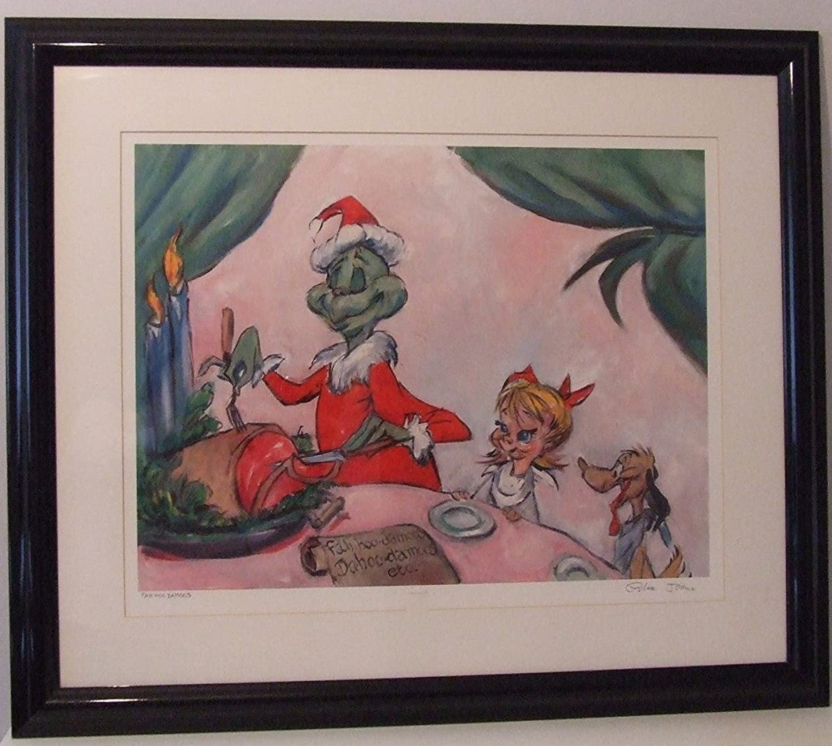 Dr. Seuss How The Grinch Stole Christmas "Fah-hoo Damoos" Chuck Jones Oil Painting Giclee