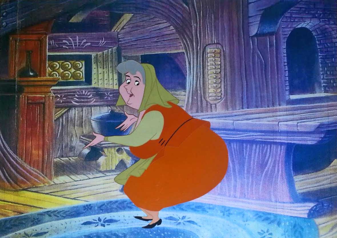 Original Disney Production Cel featuring Flora from Sleeping Beauty