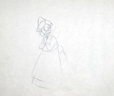 Original Walt Disney Production Drawing from Sleeping Beauty featuring Fauna