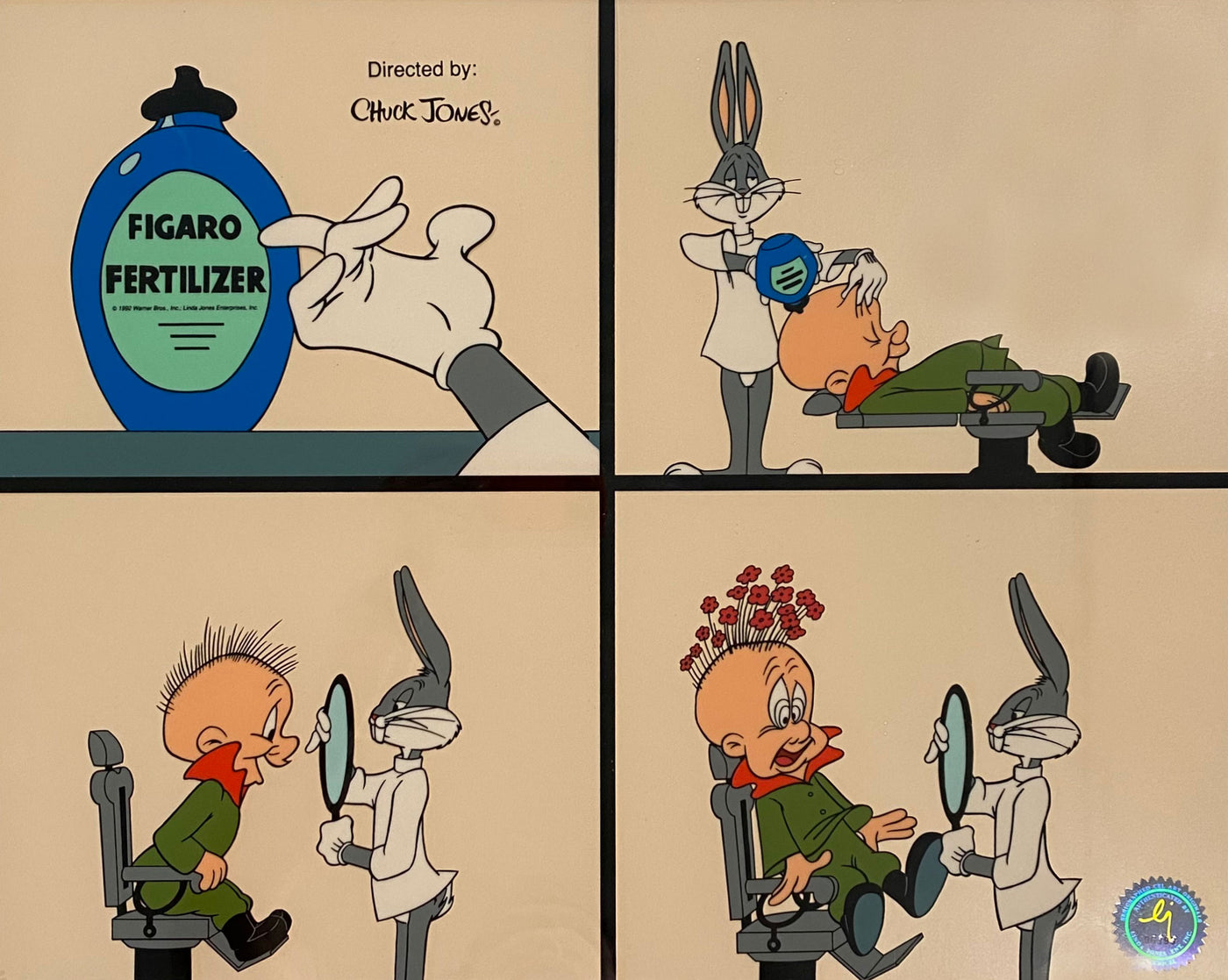 Original Warner Brothers Rabbit of Seville "Figaro Fertilizer" Limited Edition Sericel