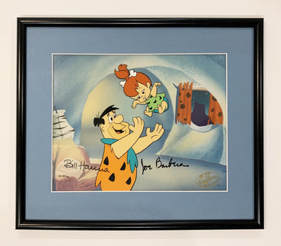 Original Hanna Barbera Flintstones Limited Edition Cel, Tossing Pebbles