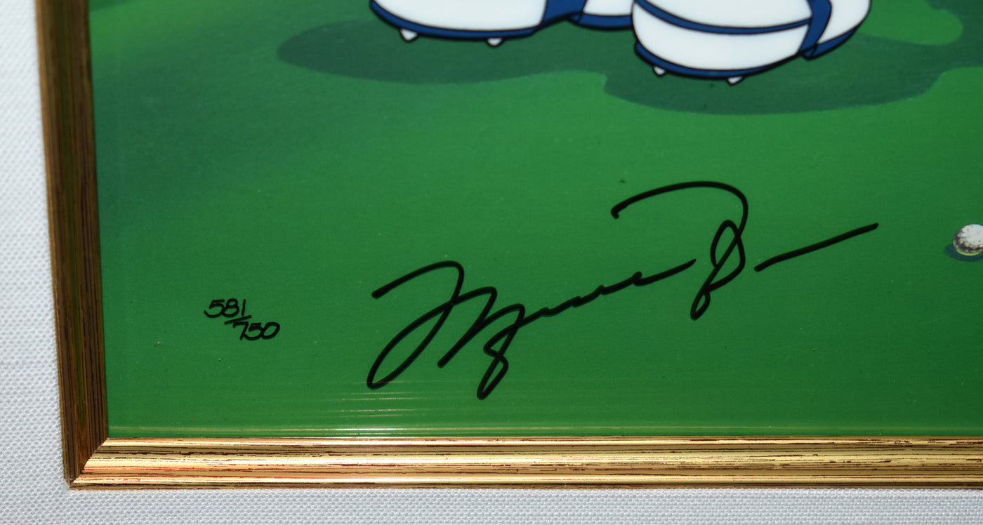 Original Warner Brothers Limited Edition Cel, Fore! Five!, Signed by Michael Jordan