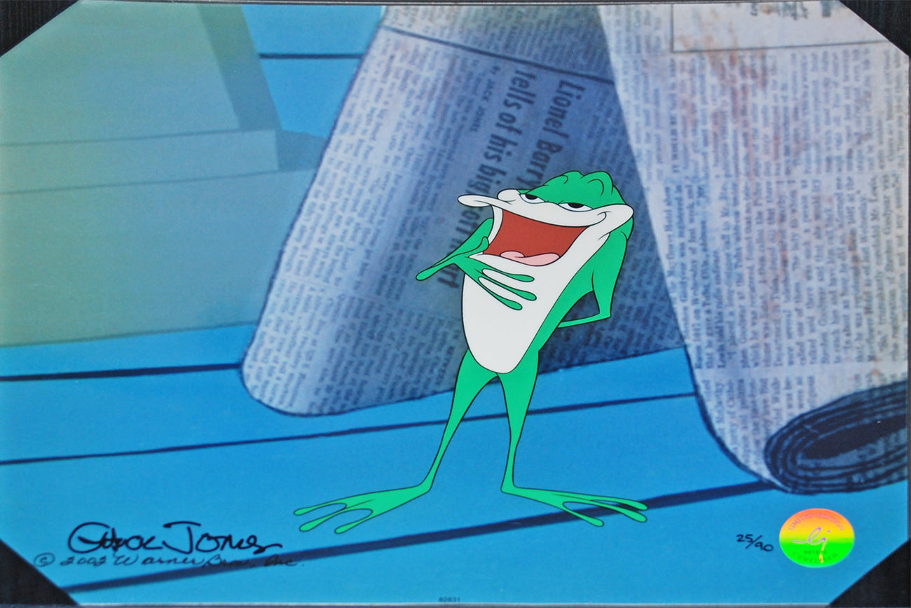 Warner Brothers Limited Edition Cel with Two Giclee Prints featuring Michigan J. Frog
