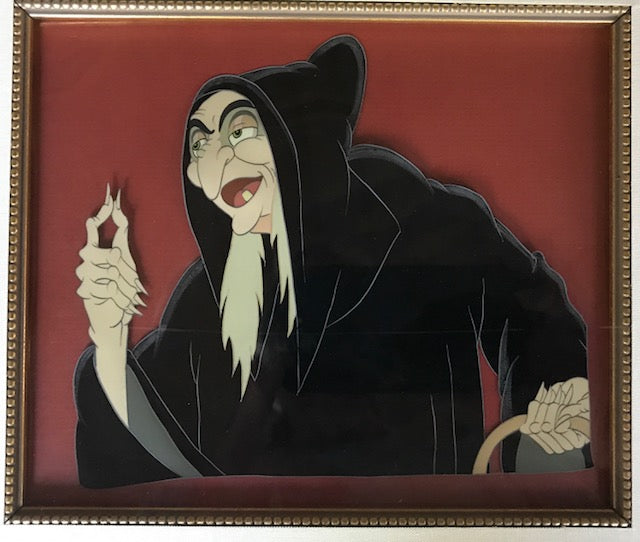 Walt Disney Production Cel on Color Copy Background featuring The Old Witch