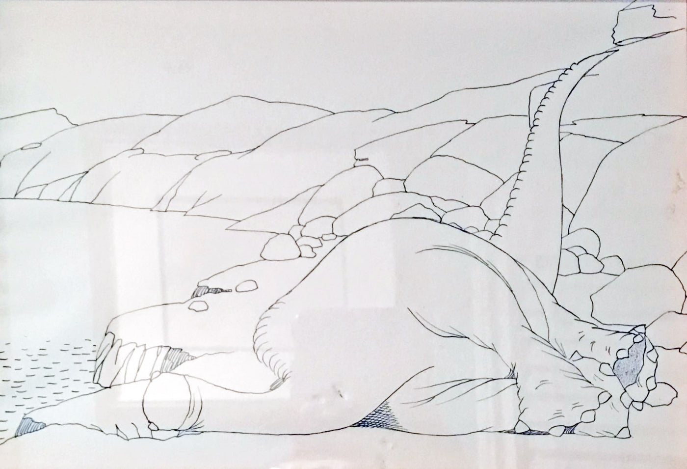 Original Production Drawing of Gertie the Dinosaur by Windsor McCay (1914)