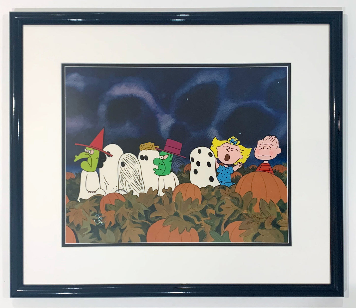 Original Peanuts Limited Edition Cel, Trick or Treat, Signed by Bill Melendez