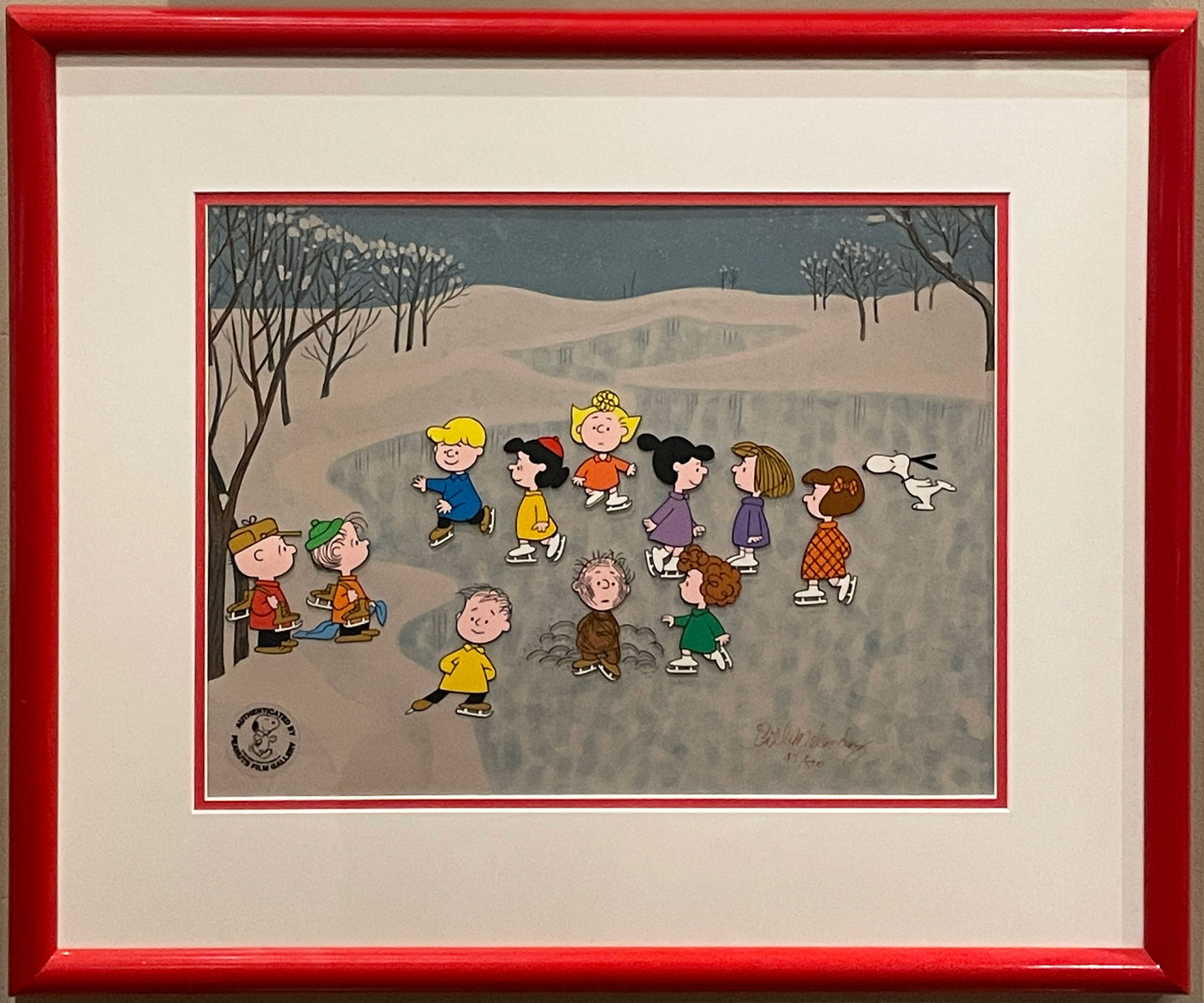 Original Peanuts Limited Edition Cel The Great Skate Signed by Bill Melendez