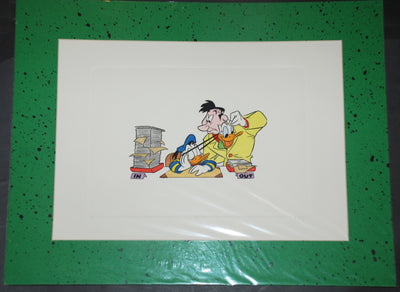 Disney Animation Art Hand Colored Etching Featuring Donald Duck