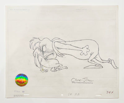 Original Chuck Jones How the Grinch Stole Christmas Production Drawing With Matching 1/1 Cel