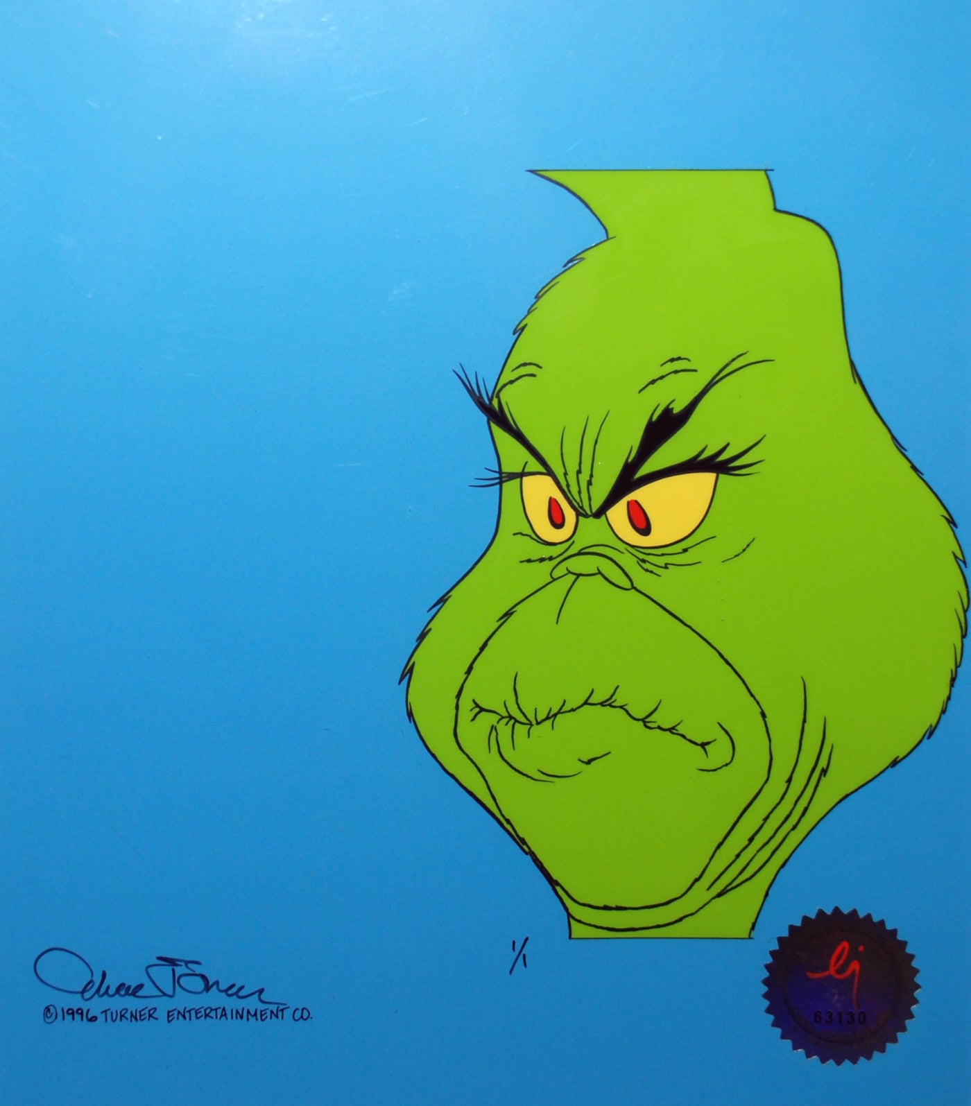 Original Chuck Jones How the Grinch Stole Christmas Production Drawing With Matching 1/1 Cel