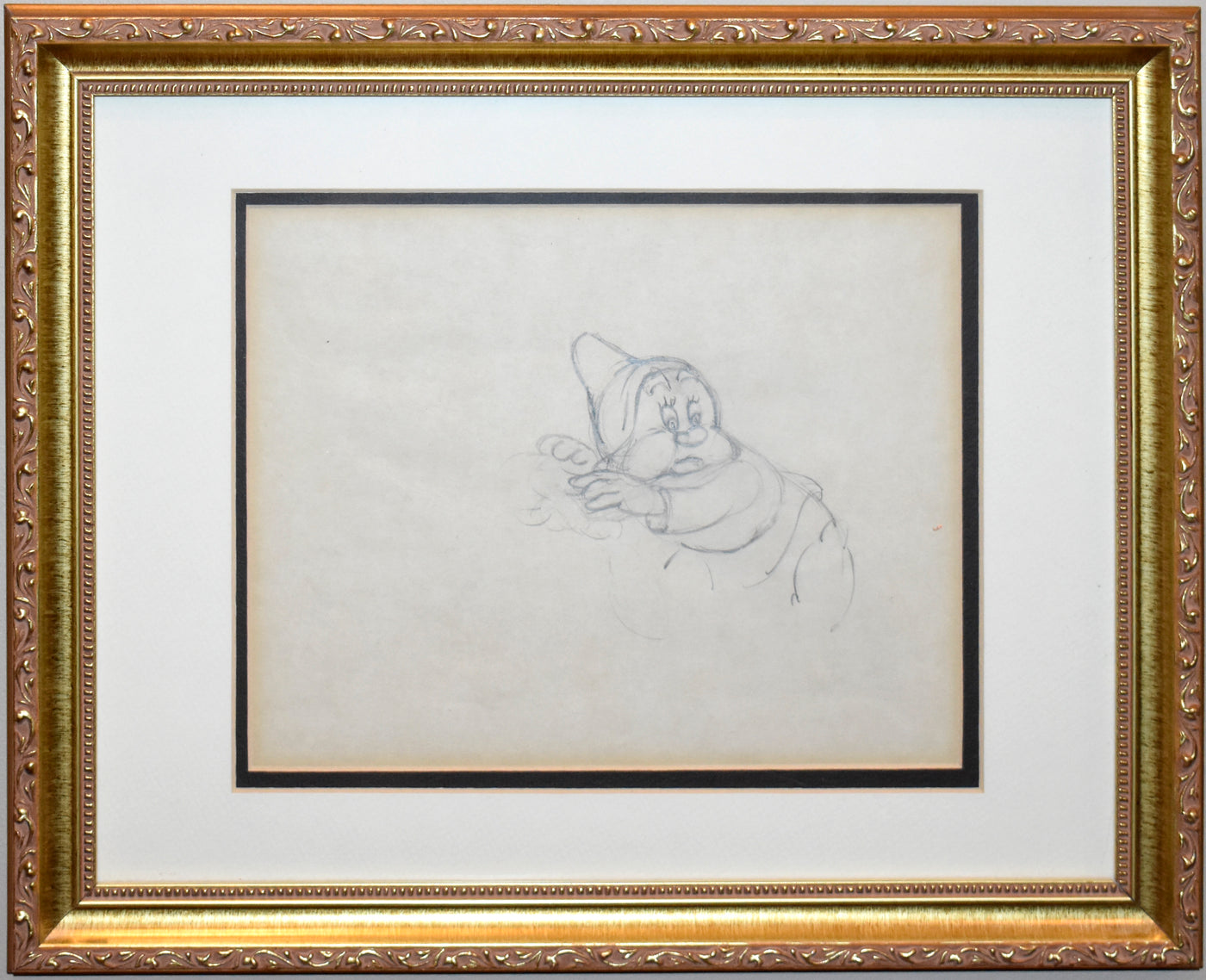 Original Walt Disney Production Drawing from Snow White and the Seven Dwarfs Featuring Happy