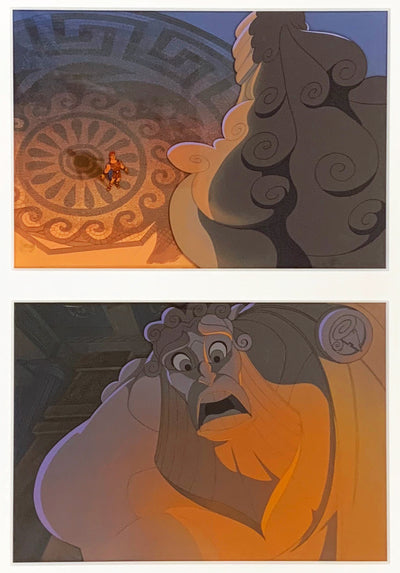 Original Disney Production Cels from Hercules featuring Hercules and Zeus