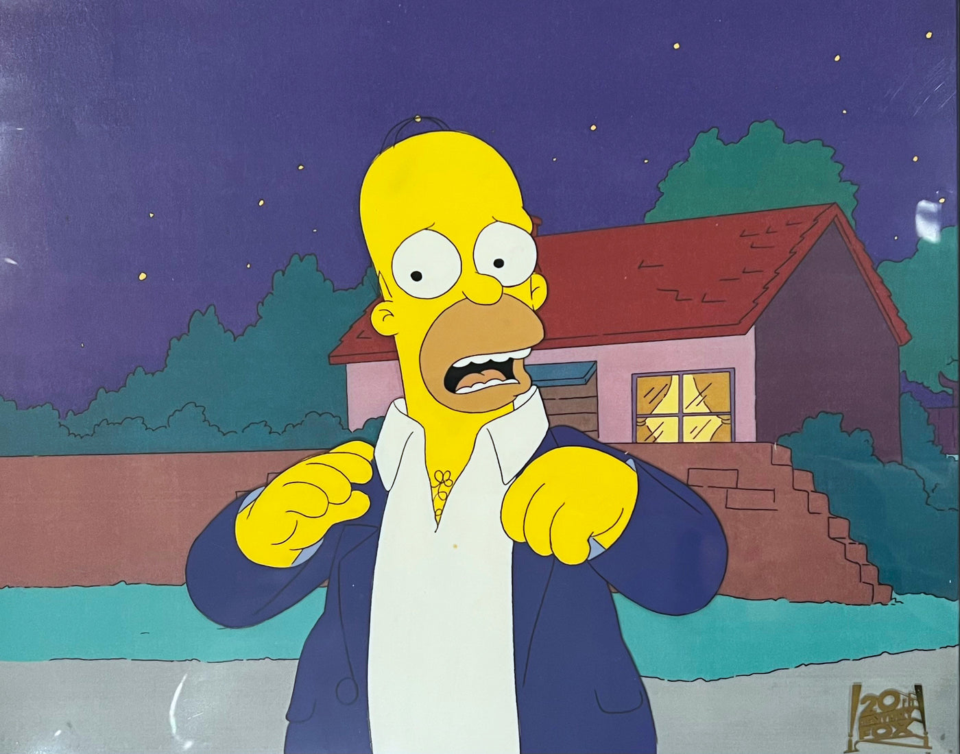 Original Production Cel from The Simpsons featuring Homer