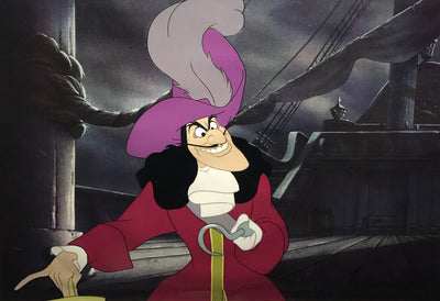 Original Walt Disney Production Cel From Peter Pan Featuring Captain Hook