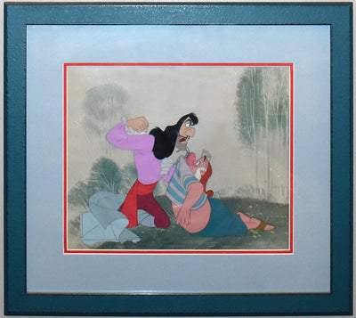 Original Disney Production Cels featuring Captain Hook and Mr. Smee from Peter Pan