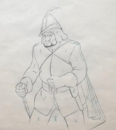 Original Walt Disney Production Drawing from Snow White and the Seven Dwarfs Featuring The Huntsman