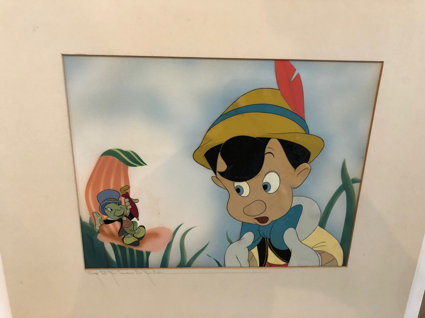 Original Walt Disney Production Cel From Pinocchio