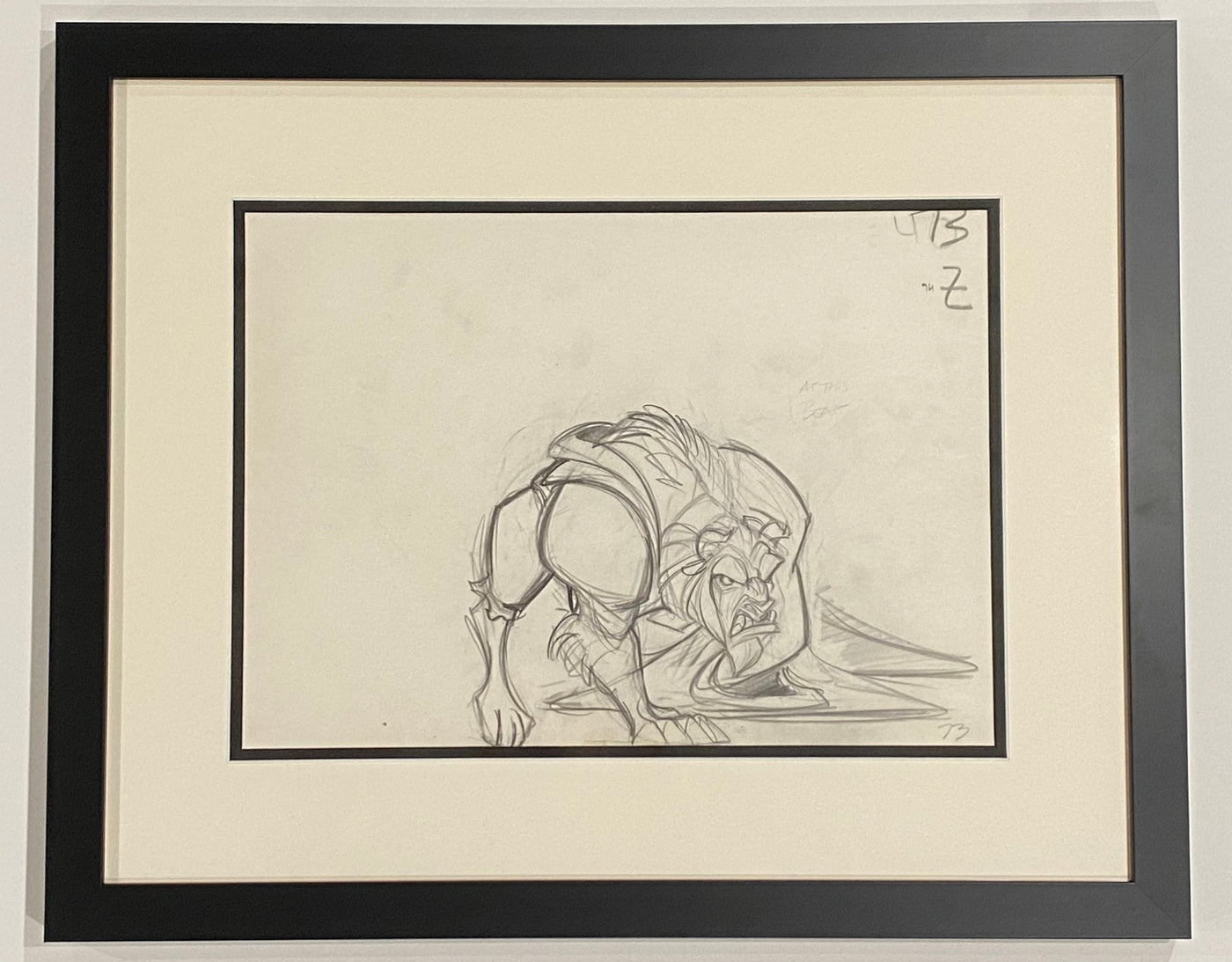 Original Walt Disney Production Drawing from Beauty and the Beast