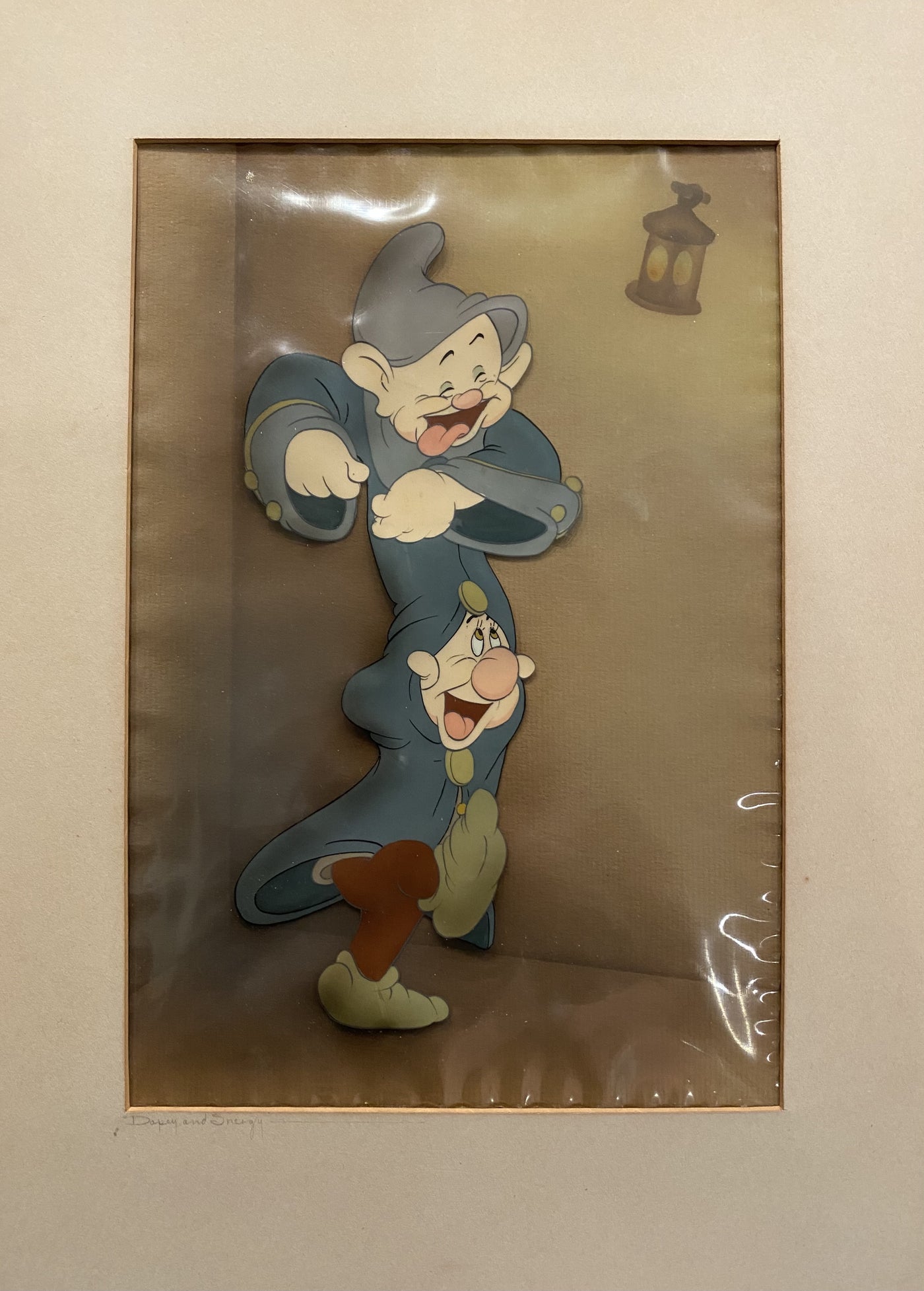 Original Walt Disney Production Cels on Courvoisier Background from Snow White and the Seven Dwarfs