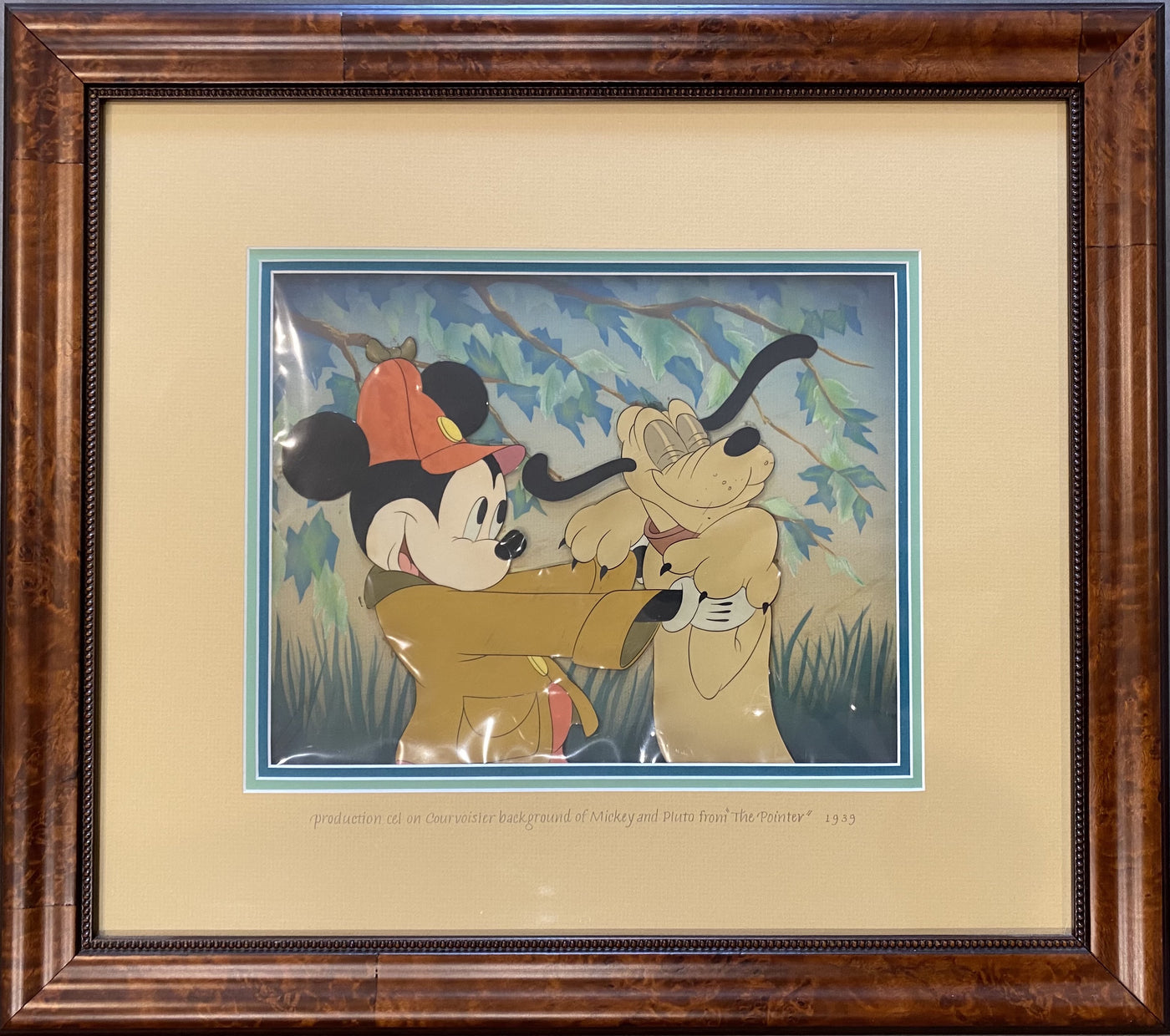 Original Walt Disney Production Cel on a Courvoiser Background from The Pointer (1939)