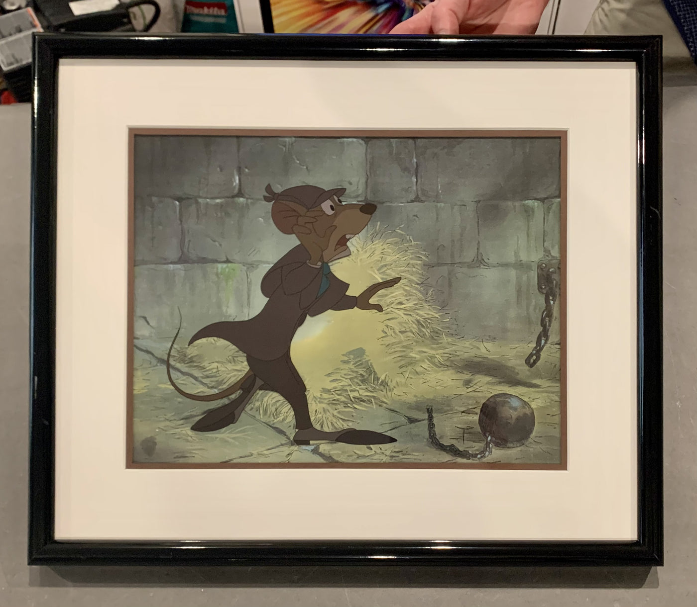 Original Walt Disney Production Cel from The Great Mouse Detective featuring Basil