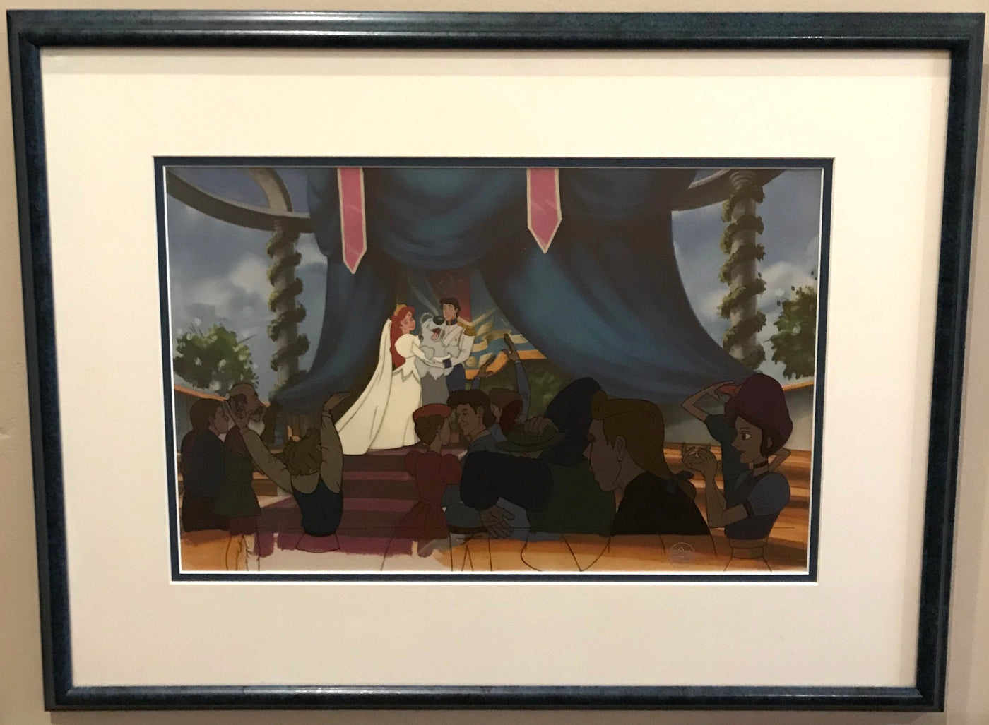 Original Walt Disney Production Cel from The Little Mermaid featuring Ariel and Eric