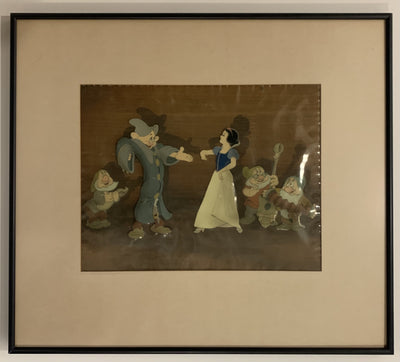 Original Walt Disney Production Cels Setup on Courvoisier Background from Snow White and the Seven Dwarfs