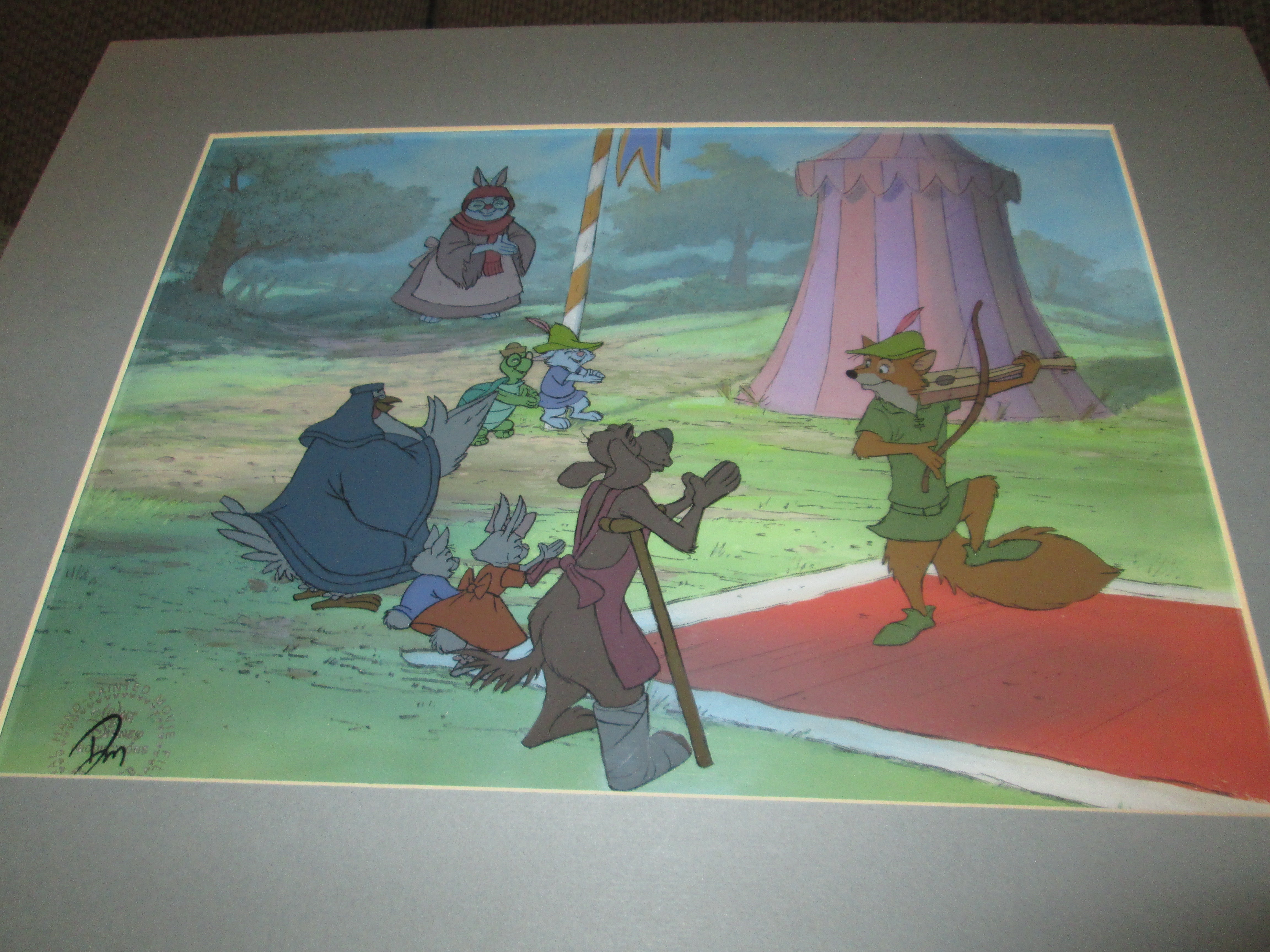 Original Disney Production Cel on Production Background from Robin Hood ...