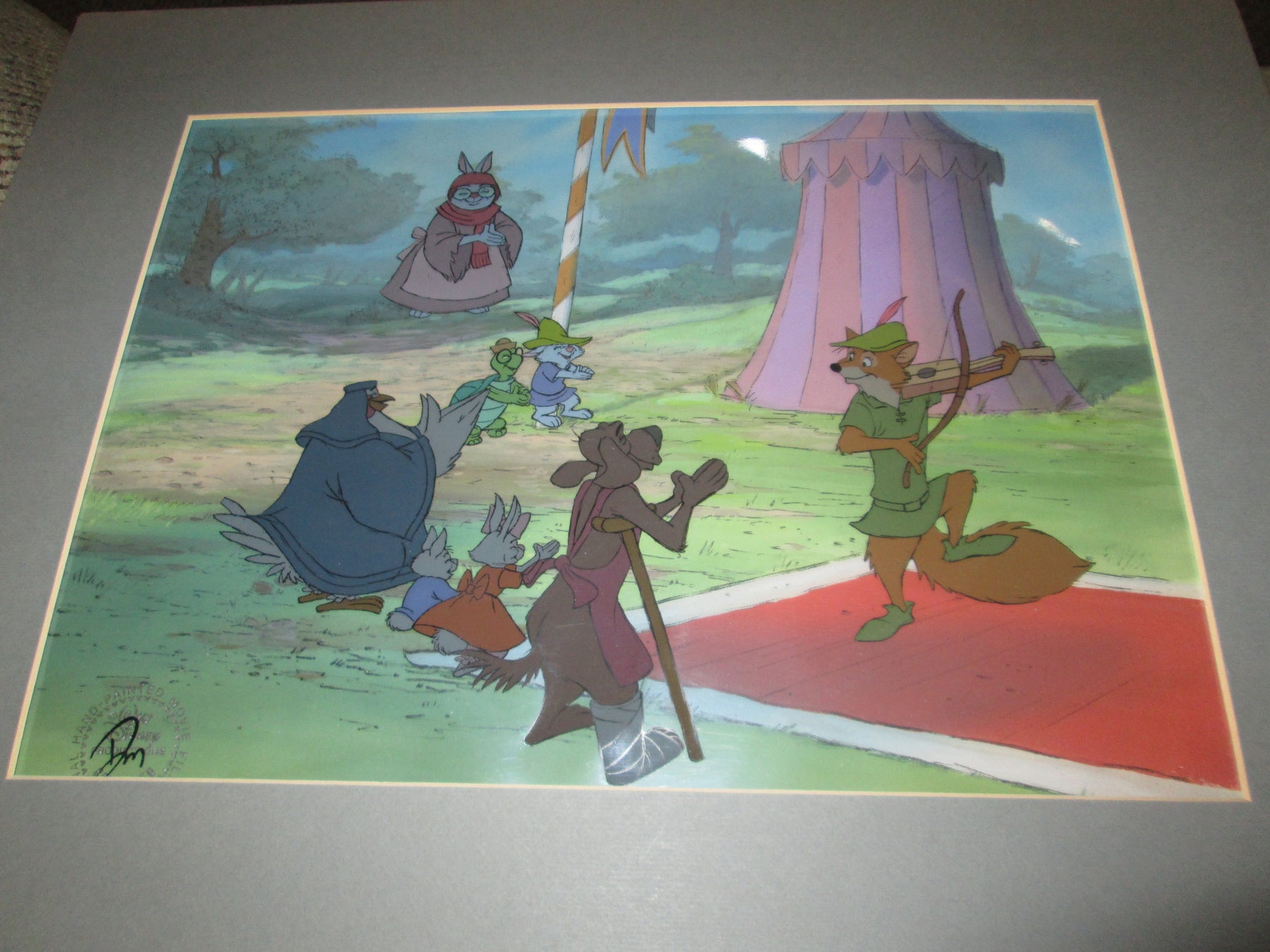 Original Disney Production Cel on Production Background from Robin Hood ...