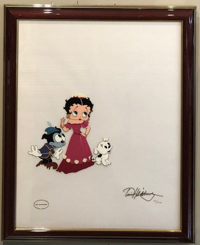 Betty Boop Animation Art Limited Edition Cel Featuring Betty Boop, Pudgy, and Bimbo