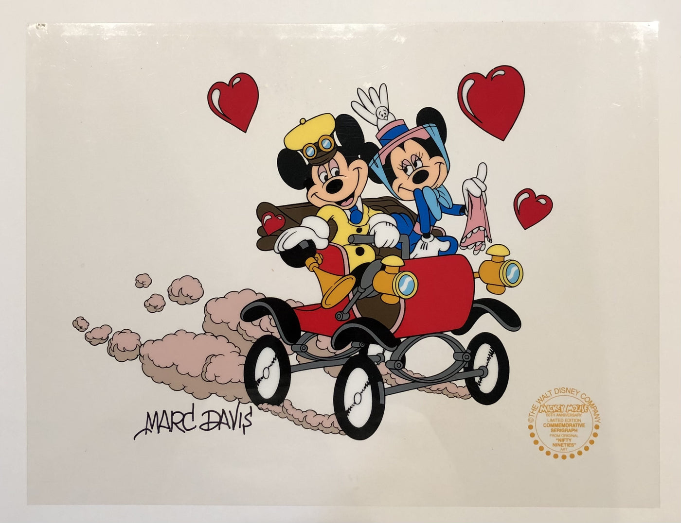 Limited Edition Walt Disney Mickey Mouse "Nifty Nineties" Commemorative Serigraph Cel