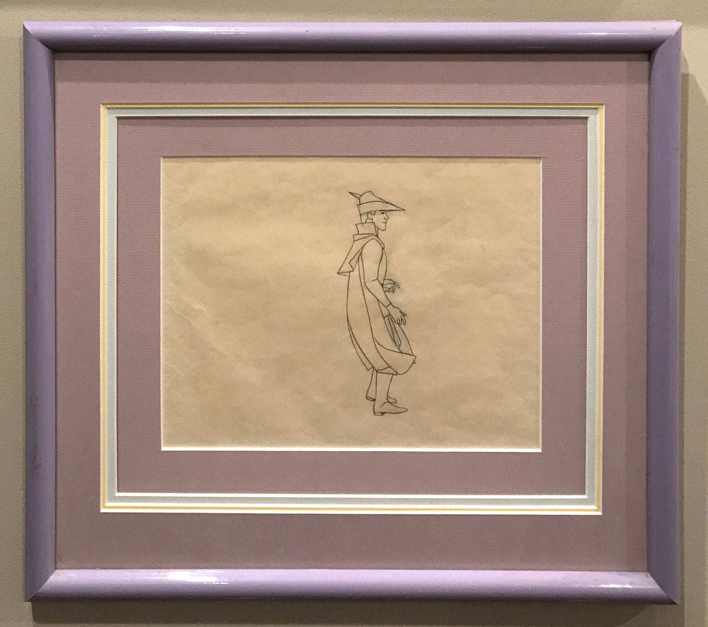 Original Walt Disney Production Drawing from Sleeping Beauty featuring Prince Phillip